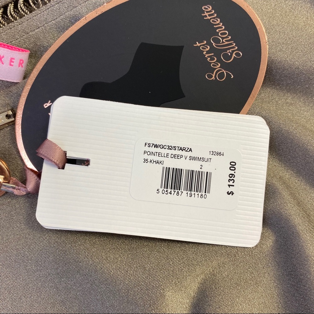 Ted Baker London Pointelle Deep V Swimsuit - Picture 7 of 8